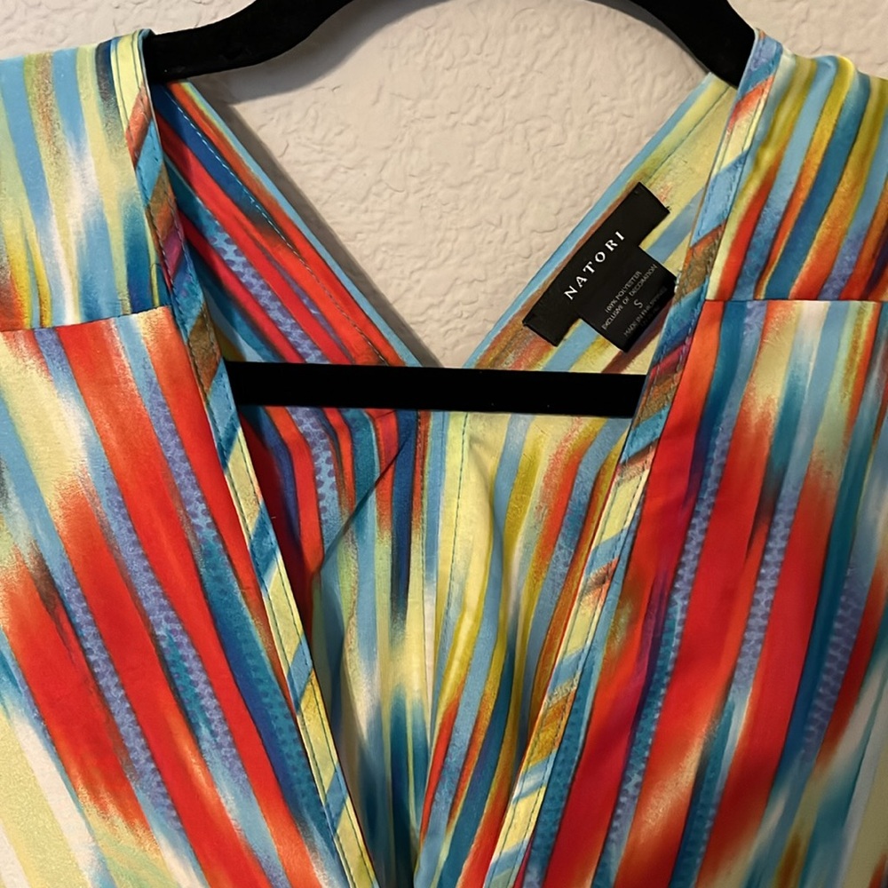 Natori Striped Kaftan Dress - Picture 2 of 4